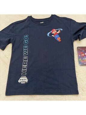 The Super Mario Galaxy Movie Boys Tee NWT  8 Mario Bowser